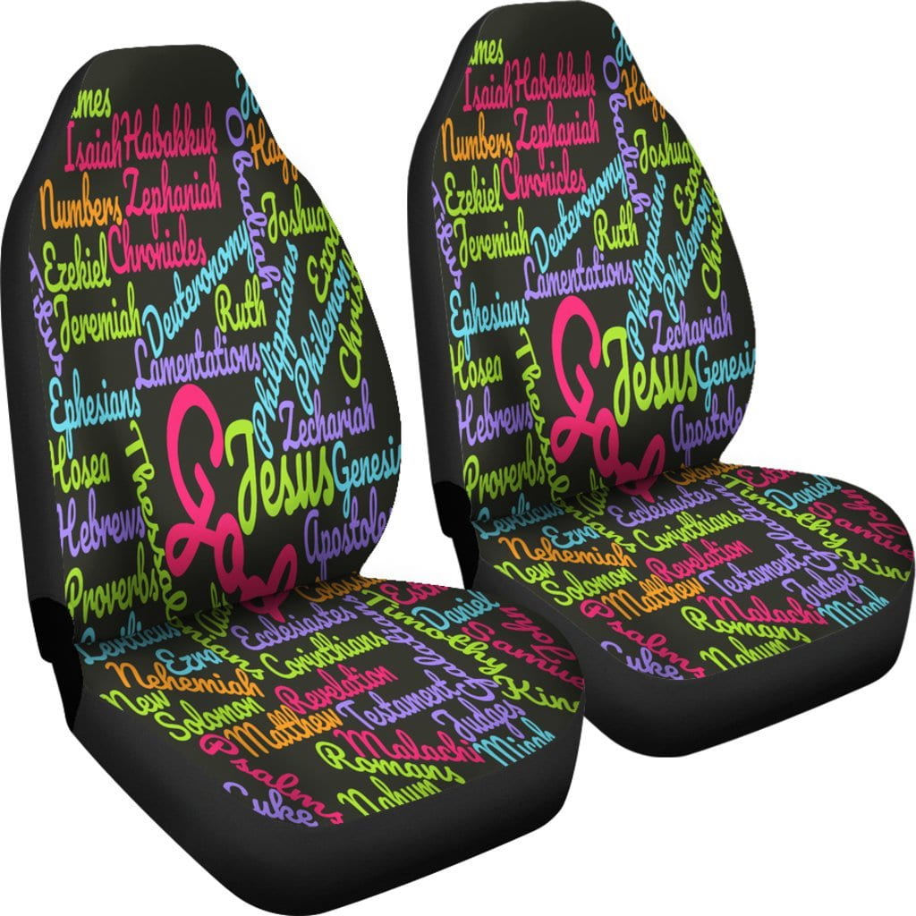 Custom-Made Holy Bible Books Pink Mixed Colors Car Seat Covers