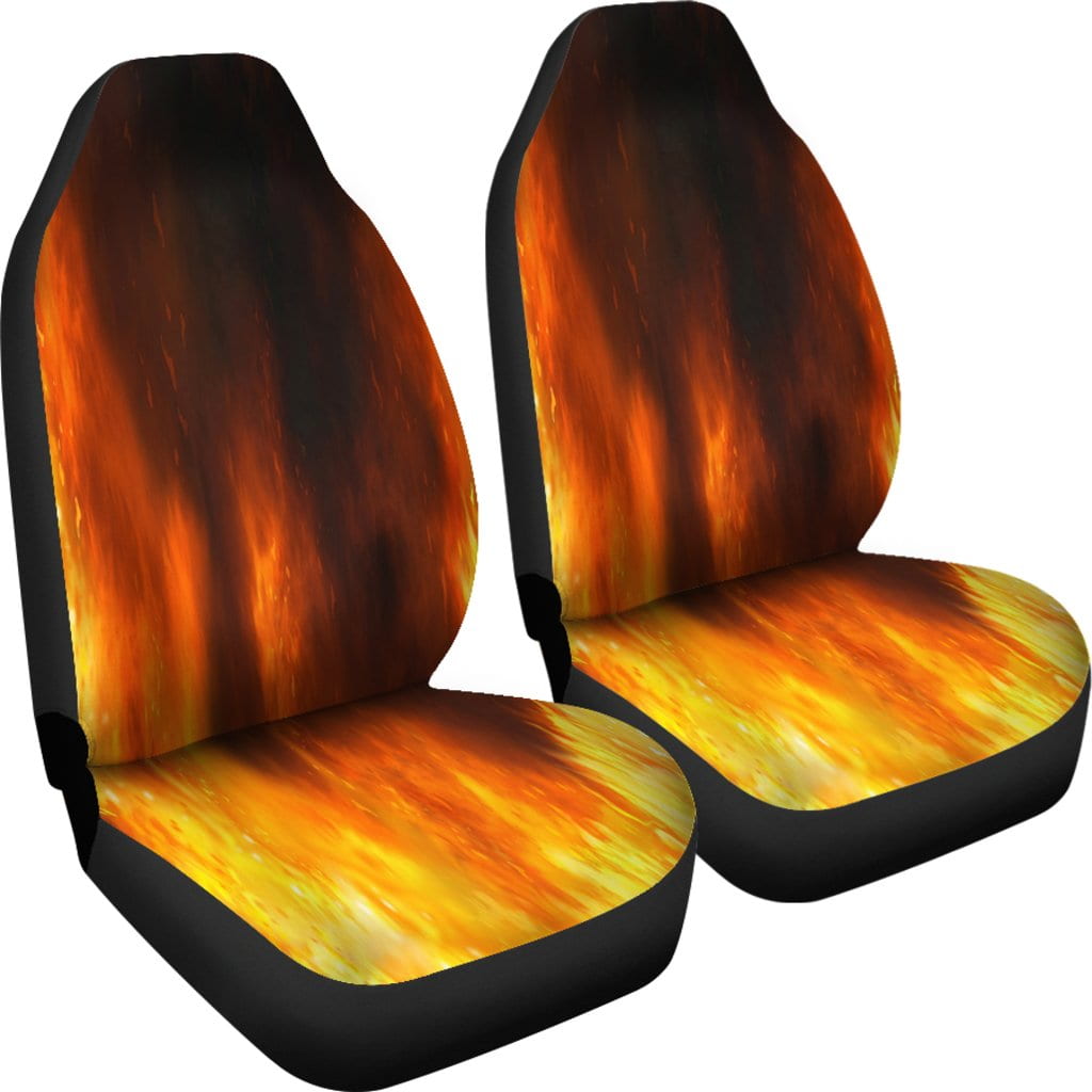 Orange Red Flames Custom Seat Covers