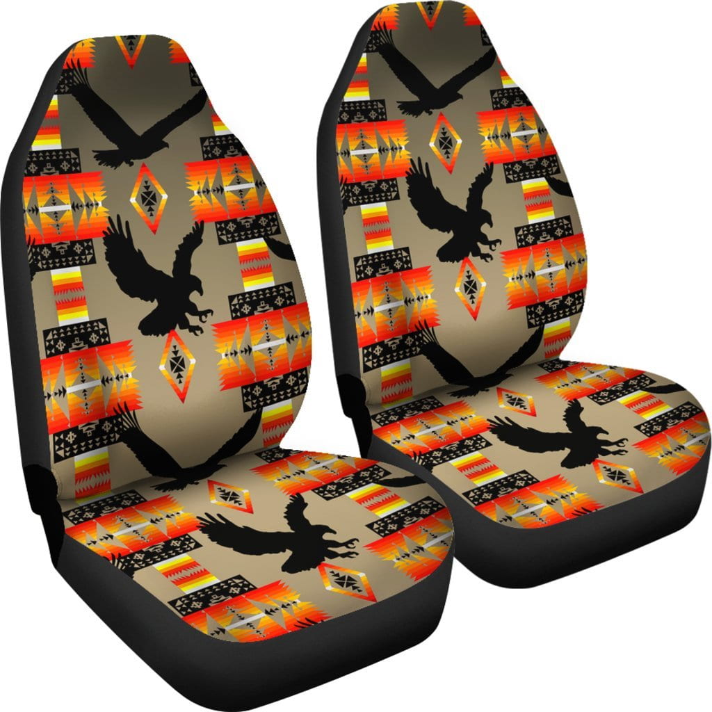 Eagle Brownish Gray Fade Car Seat Covers