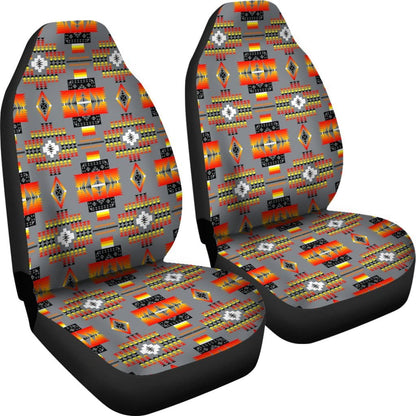 Seven Tribes Gray Set of 2 Car Seat Covers