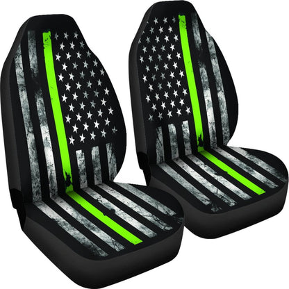 Thin Lime Green Line Seat Covers Custom