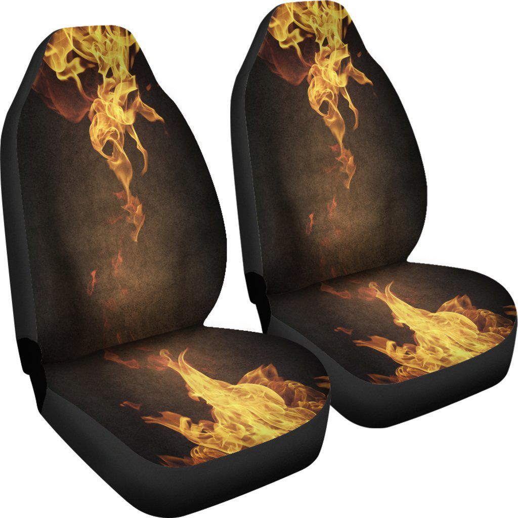 Orange Flames Design 1 Seat Covers