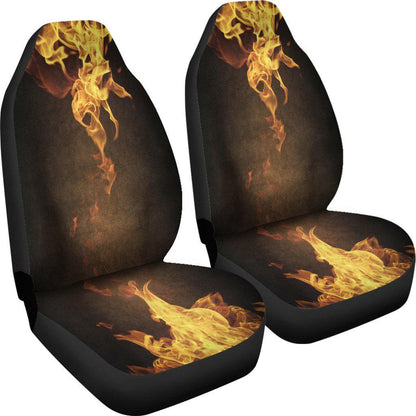 Orange Flames Design 1 Seat Covers