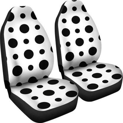 Polka Dots Black Print Seat Covers