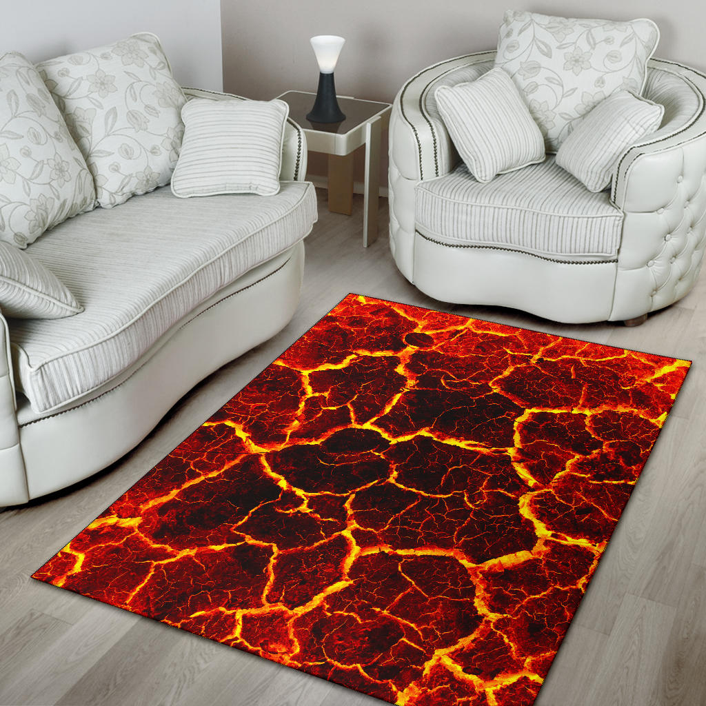Crackling Flames Fire Area Rug