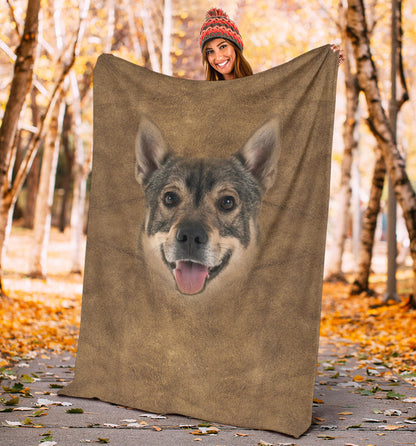 Premium Blanket Swedish Vallhund Face Hair Blanket