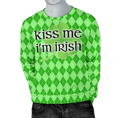 St Patricks Kiss Me Mens Sweater