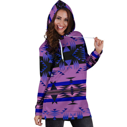 Between the Mountains Purple Hoodie Dress