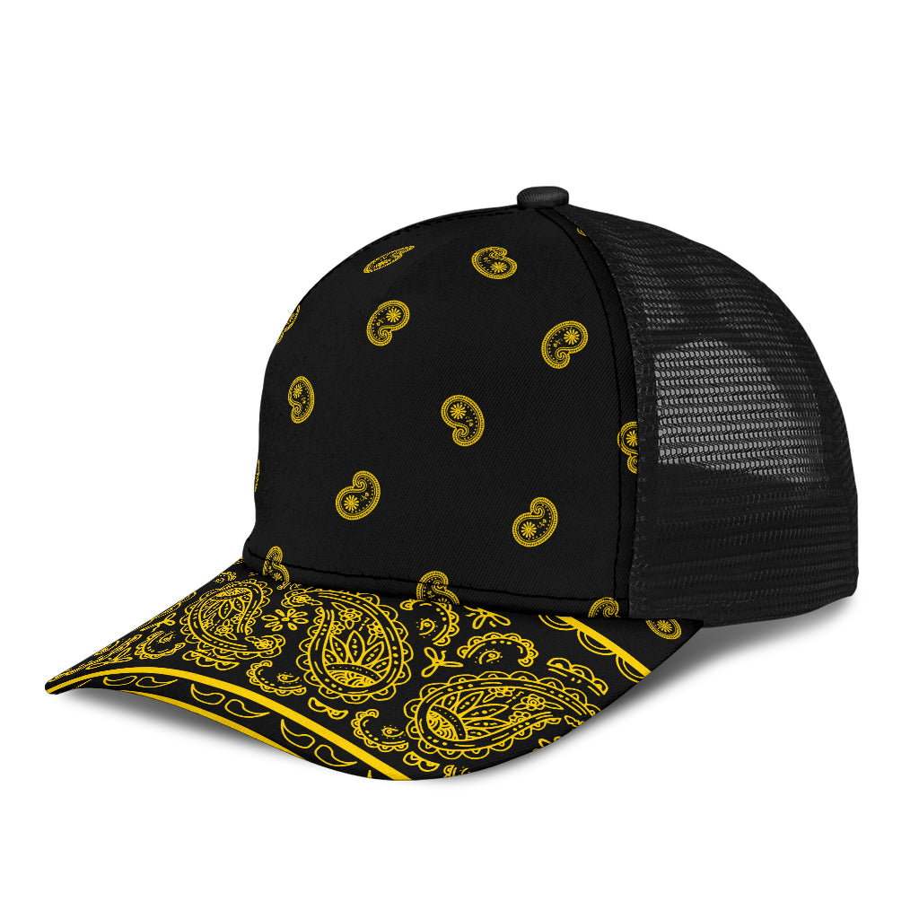 Black Gold Bandana All Over Mesh Back Cap
