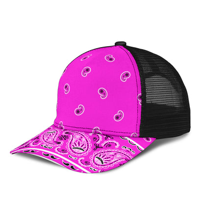 Abruptly Pink Bandana All Over Mesh Back Cap