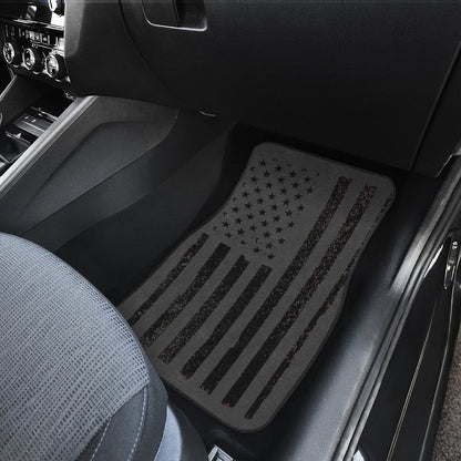Black American Flag front floor mat