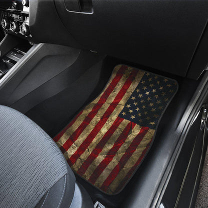 American Flag floor mats Front and Rear Car Set of 4