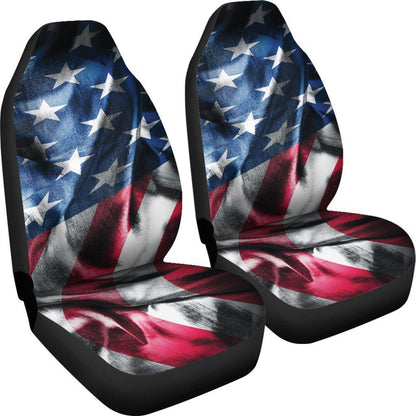 American Flag Wrinkle Design Seat Covers