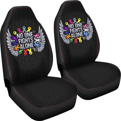 Cancer No One Fights Alone Car Seat Covers