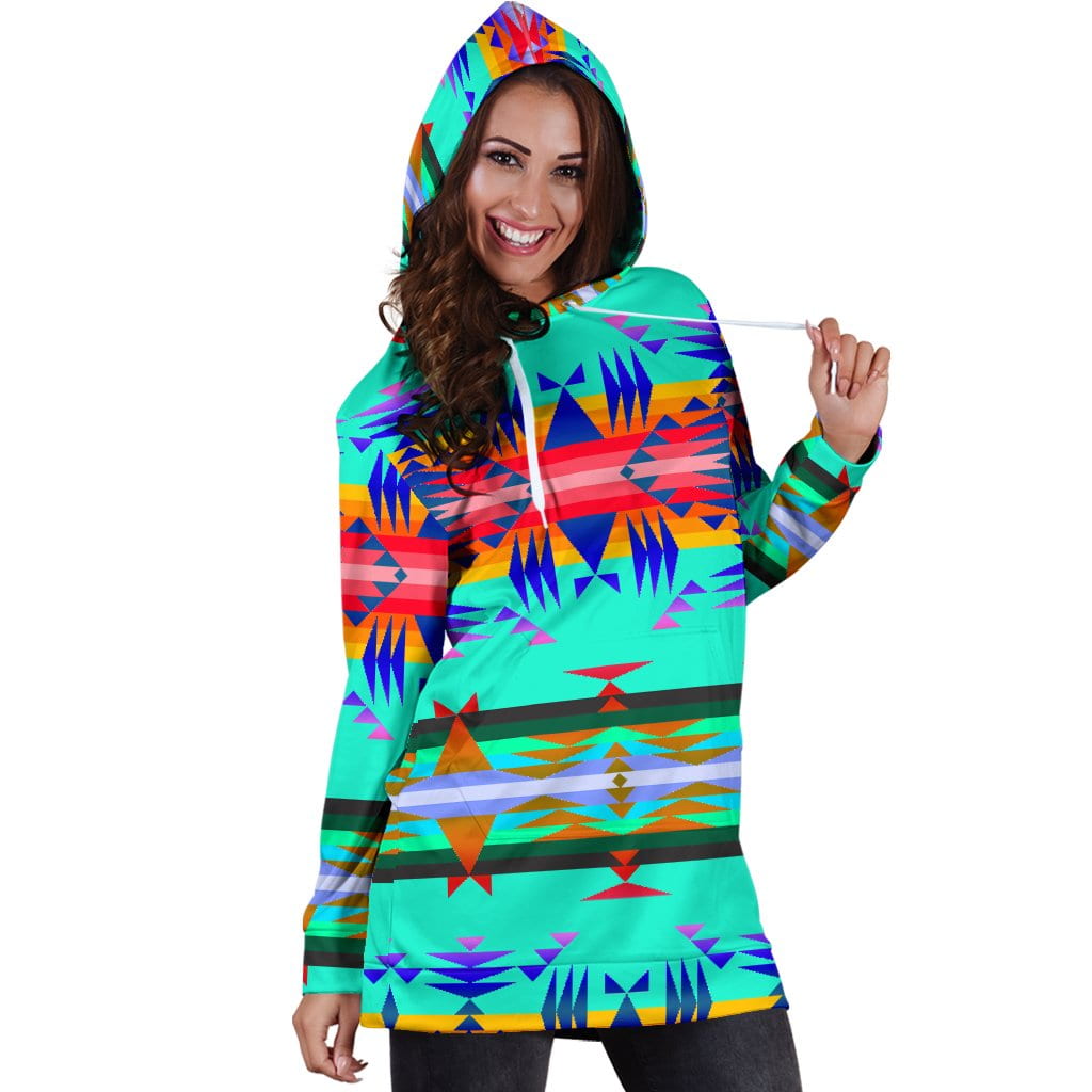 Between the Mountains Spring Hoodie Dress