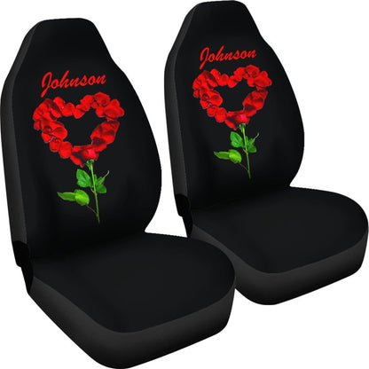 Custom Designed Rose Design Heart Seat Covers