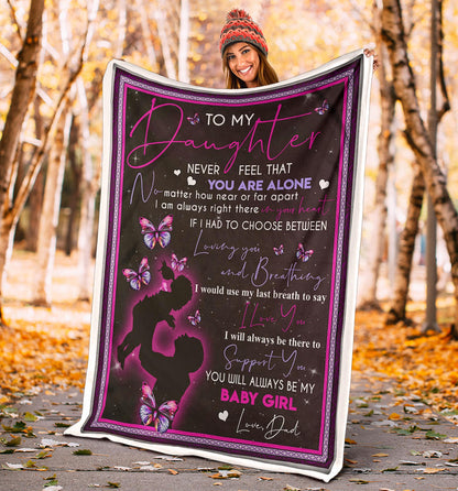 To My Daughter Fleece Premium Blanket
