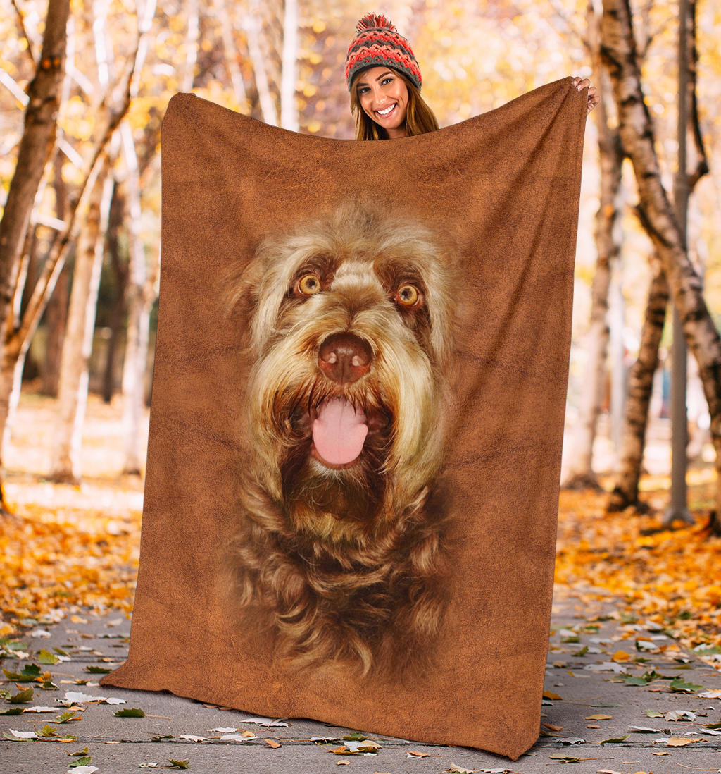 Premium Blanket Otterhound Face Hair
