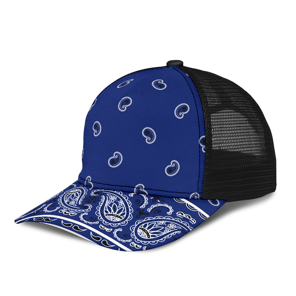 Royal Blue Bandana All Over Mesh Back Cap
