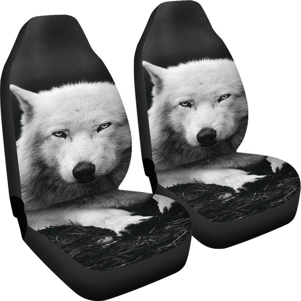 Custom Seat Covers Wolves Design