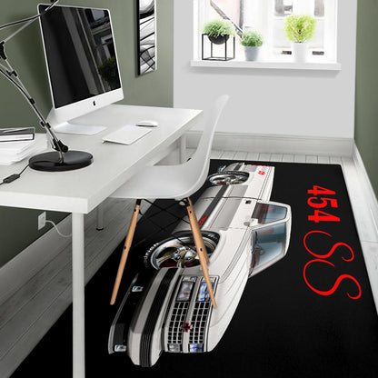 1990 454SS Pickup Truck Car Art Area Rug