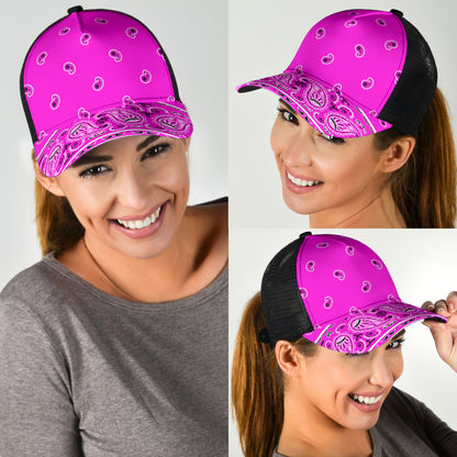 Abruptly Pink Bandana All Over Mesh Back Cap