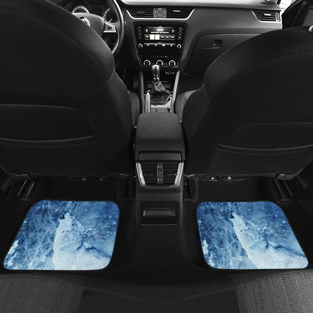 Howling Wolf Design Car Mats