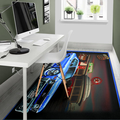 1971 Nova Route 66 Gas Station Area Rug