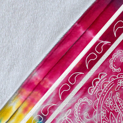 Ultra Plush Striped Hippie Bandana Fleece Premium Blanket