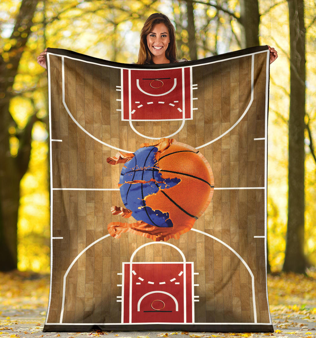 Basketball Court Paintball Premium Blanket