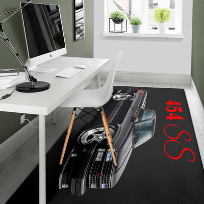 1990 454SS Pickup Truck Car Art Area Rug