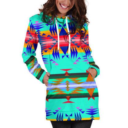 Between the Mountains Spring Hoodie Dress