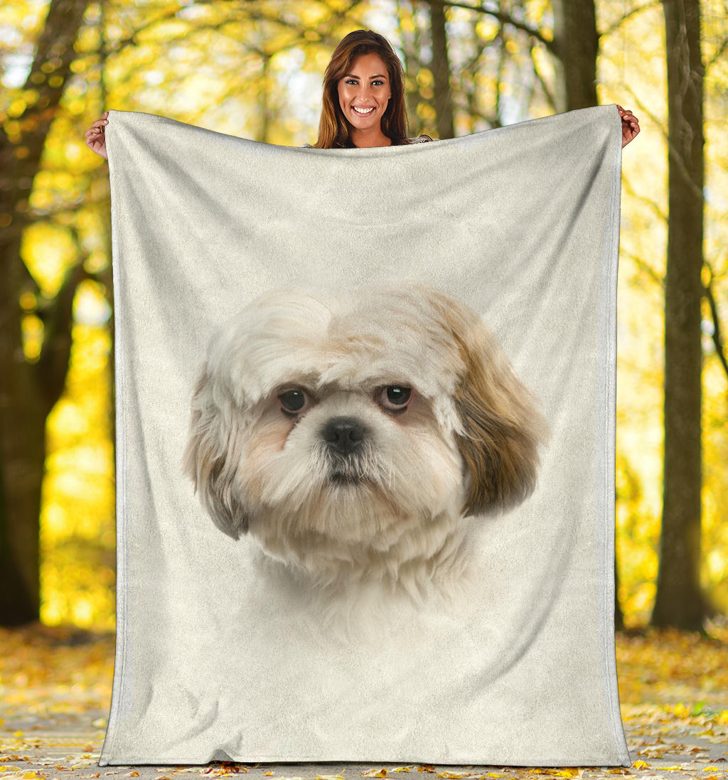 Premium Blanket Shih Tzu Face Hair Blanket