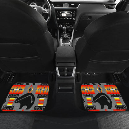 Thunderbear Gray Front And Back Car Mats (Set Of 4)