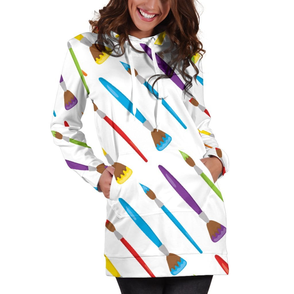 Art Brush Hoodie Dress