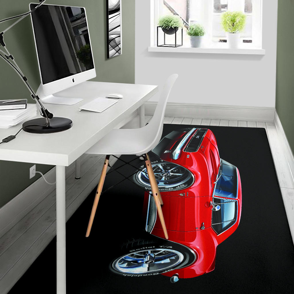 1967 SS Car Art Camaro Area Rug
