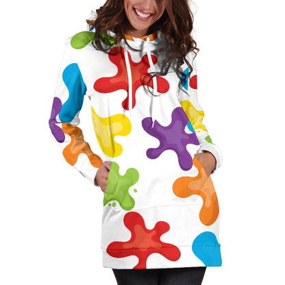 Art Splatter Hoodie Dress