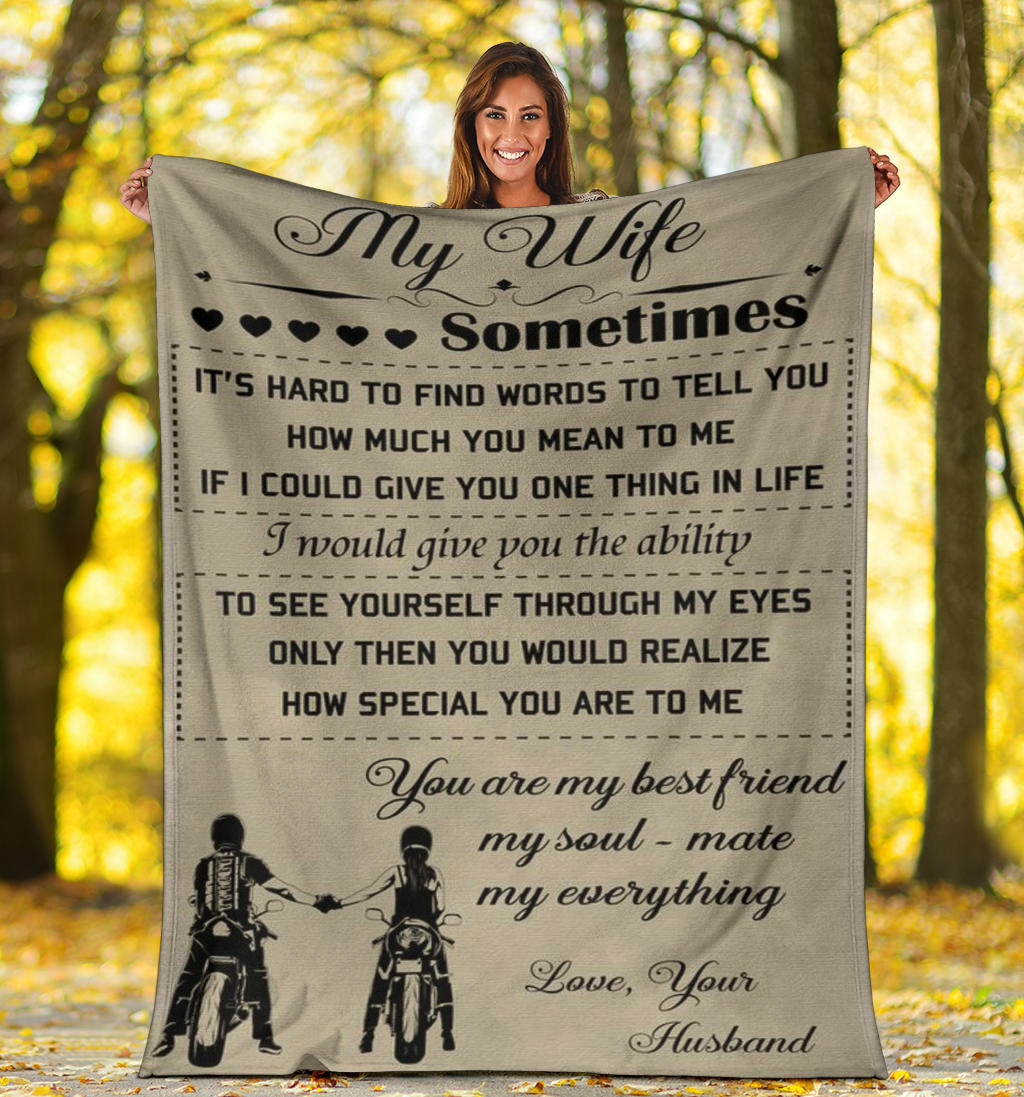 To My Wife Premium Blanket