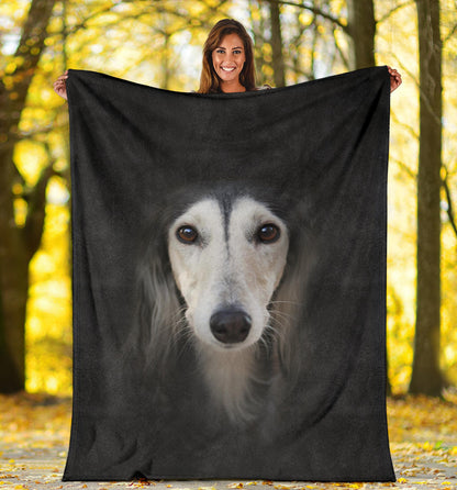 Premium Blanket Saluki Face Hair Blanket