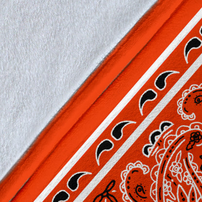 Ultra Plush Tangerine Bandana Fleece Premium Blanket