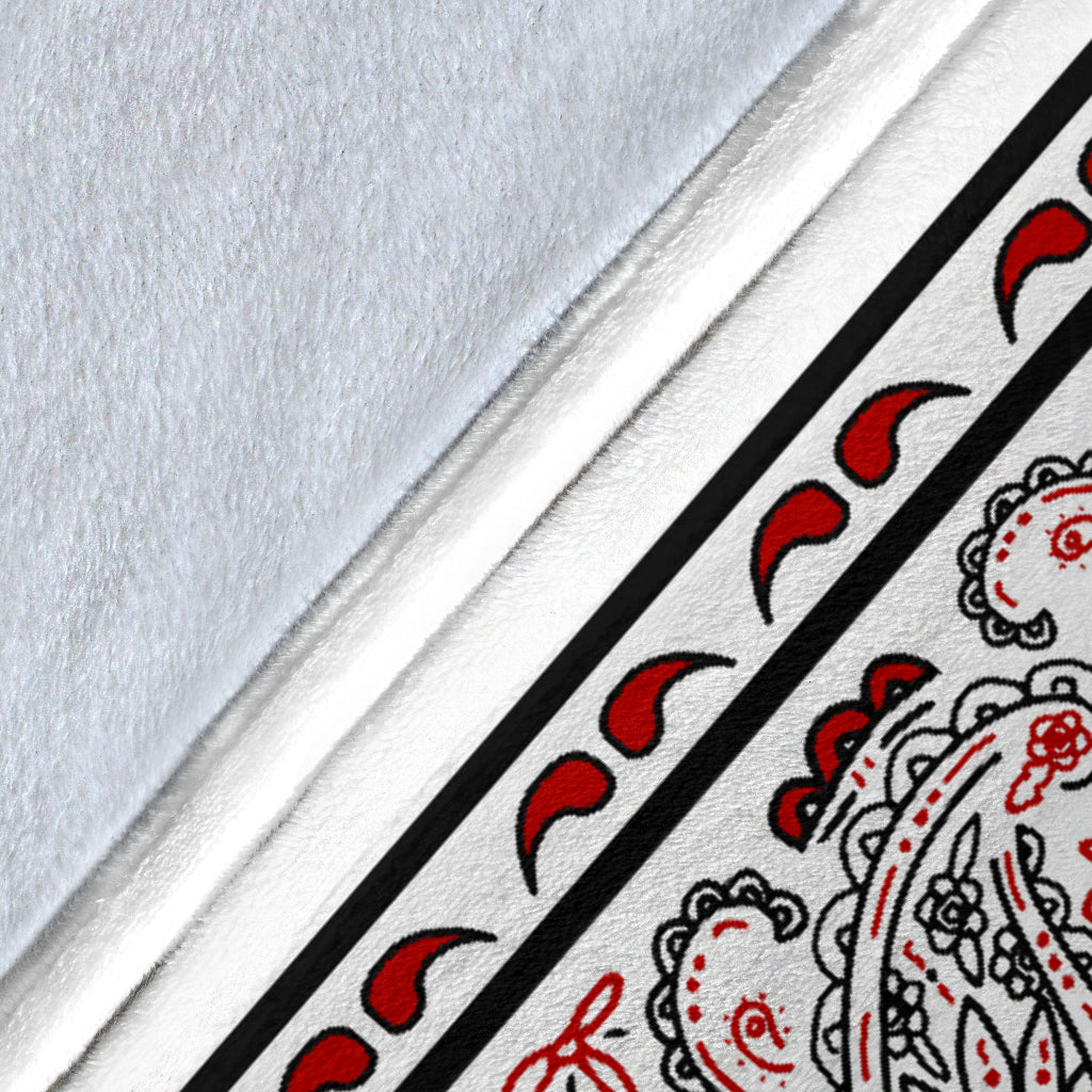 Ultra Plush Wicked White Bandana Throw Premium Blanket