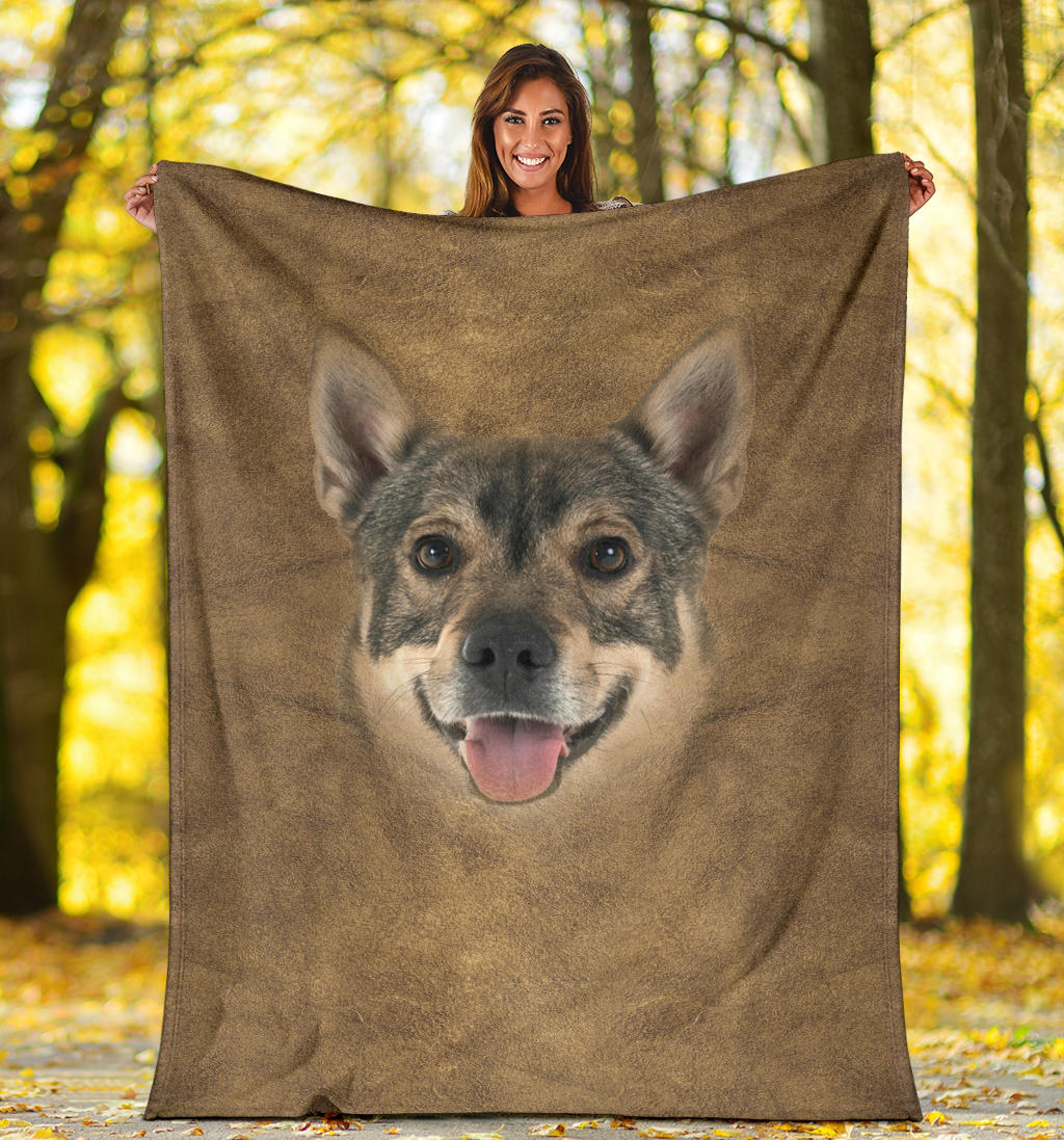 Premium Blanket Swedish Vallhund Face Hair Blanket