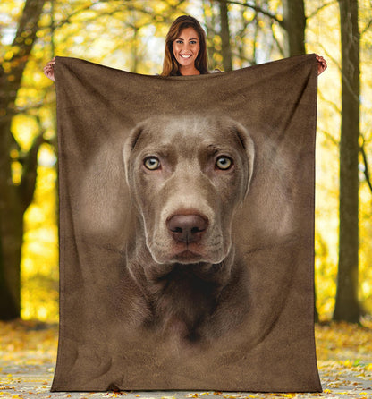 Premium Blanket Weimaraner Face Hair Blanket