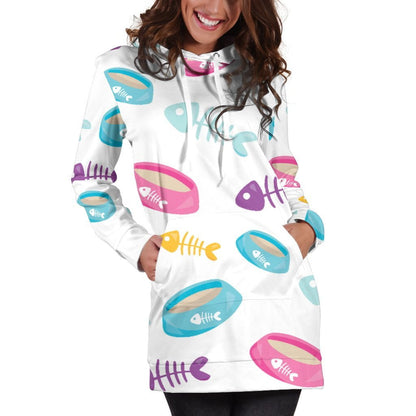 Kitty Food Hoodie Dress