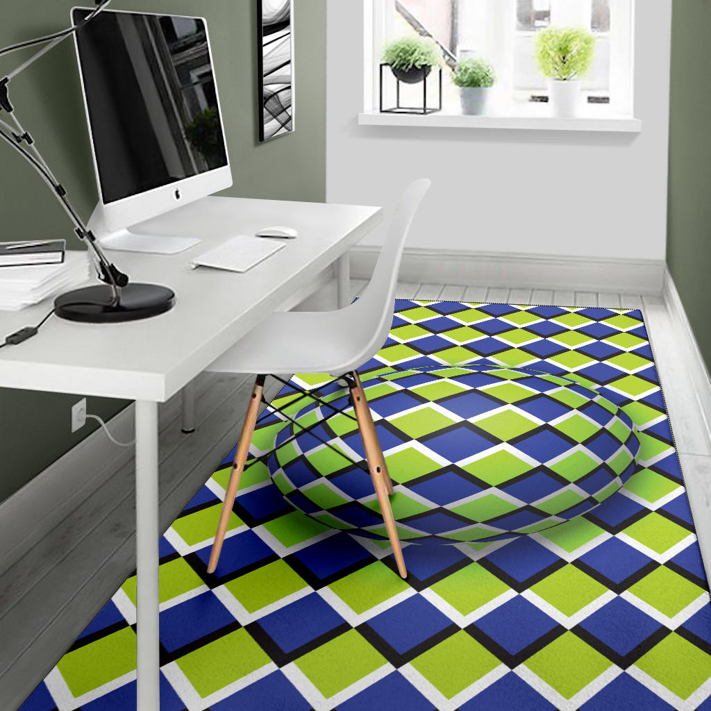 Sphere Circle Optical Illusion Area Rug