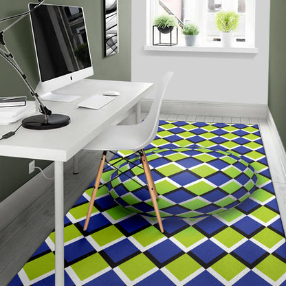 Sphere Circle Optical Illusion Area Rug