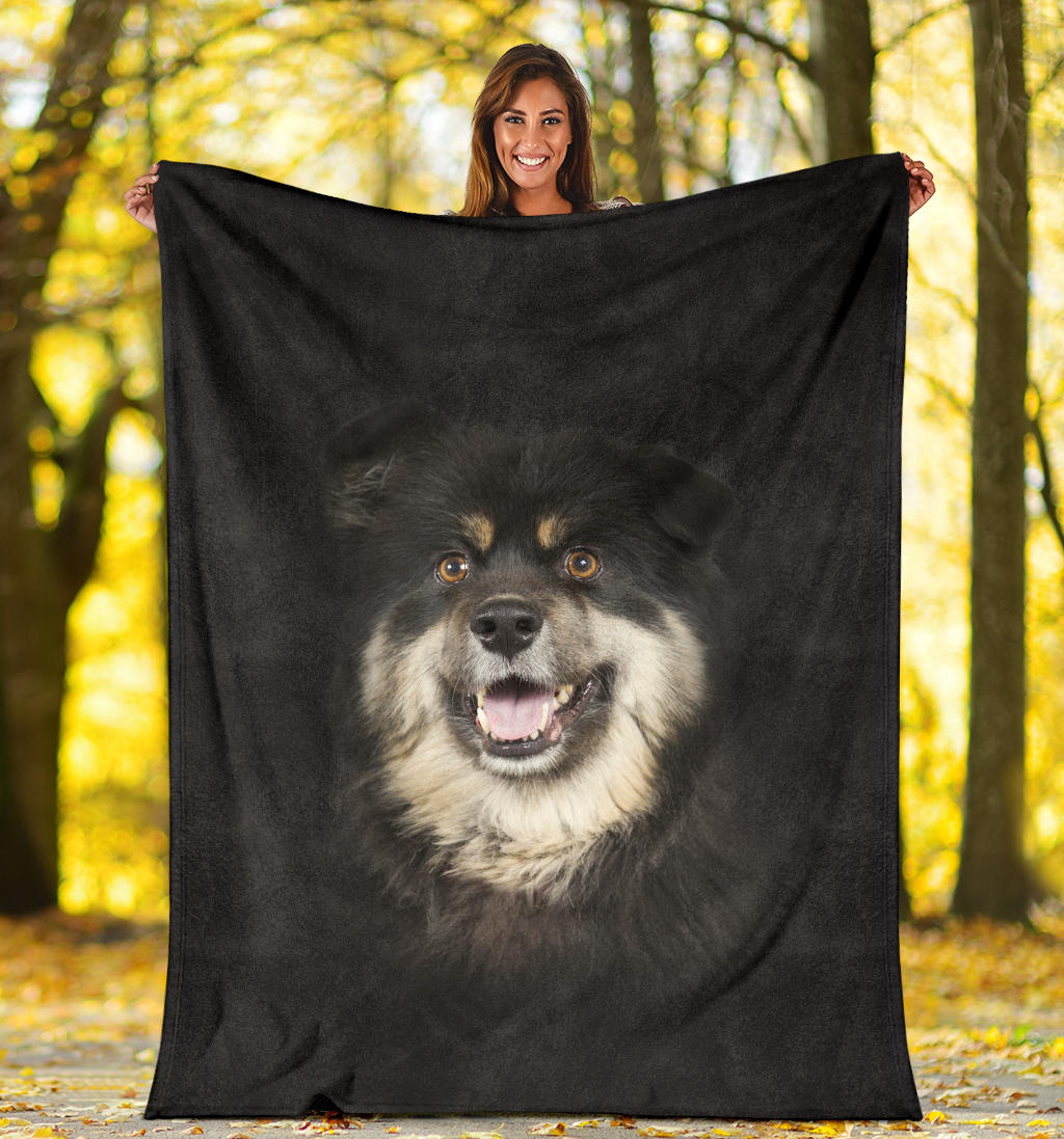 Premium Blanket Finnish Lapphund Face Hair