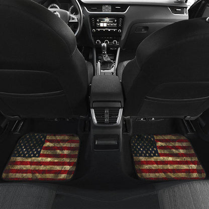 American Flag floor mats Front and Rear Car Set of 4