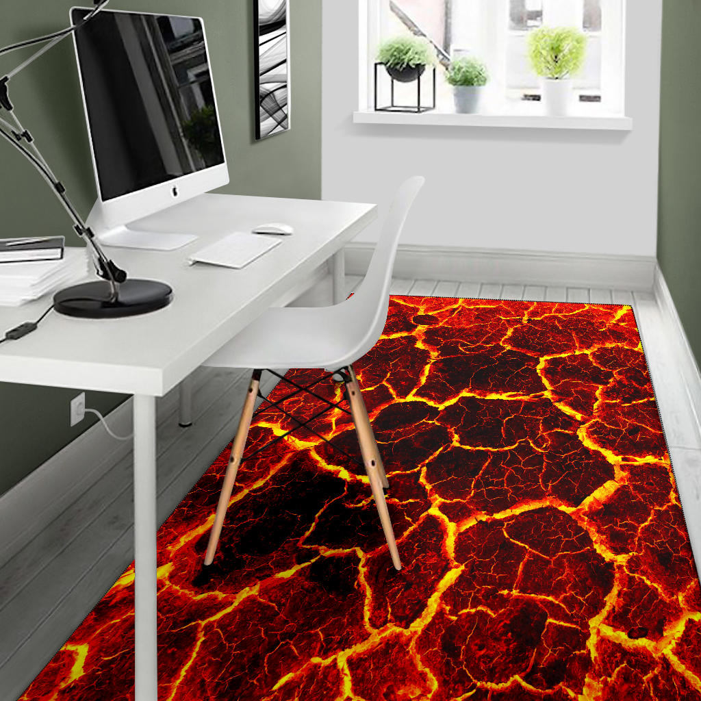 Crackling Flames Fire Area Rug
