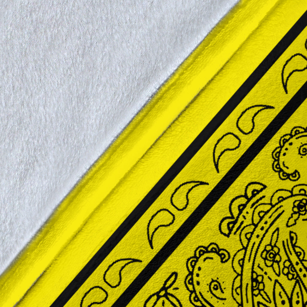 Ultra Plush Yellow with Black Bandana Premium Blanket